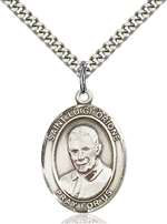 St. Luigi Orione Medal<br/>7326 Oval, Sterling Silver