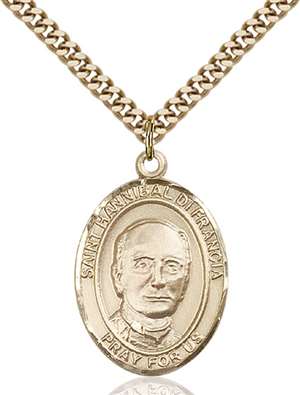 St. Hannibal Medal<br/>7327 Oval, Gold Filled