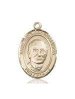 St. Hannibal Medal<br/>7327 Oval, 14kt Gold