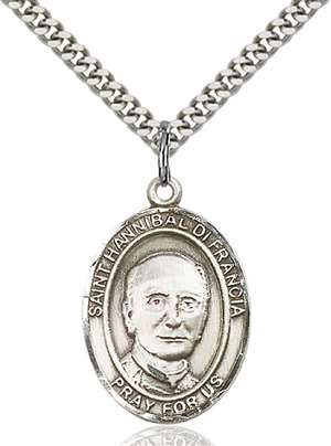 St. Hannibal Medal<br/>7327 Oval, Sterling Silver