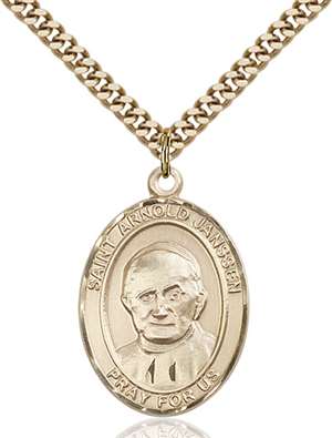 St. Arnold Janssen Medal<br/>7328 Oval, Gold Filled