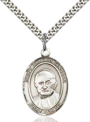 St. Arnold Janssen Medal<br/>7328 Oval, Sterling Silver