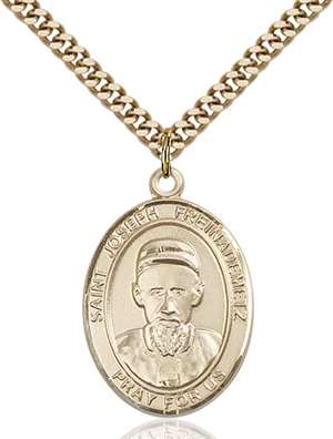 St. Joseph Medal<br/>7329 Oval, Gold Filled