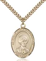 St. Louis Marie de Montfort Medal<br/>7330 Oval, Gold Filled