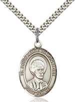 St. Louis Marie de Montfort Medal<br/>7330 Oval, Sterling Silver