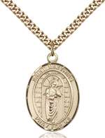 St. Matthias the Apostle Medal<br/>7331 Oval, Gold Filled