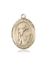 St. Kenneth Medal<br/>7332 Oval, 14kt Gold
