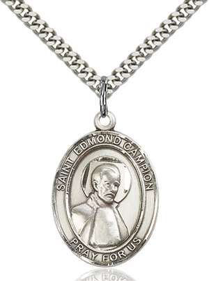 St. Edmund Campion Medal<br/>7333 Oval, Sterling Silver