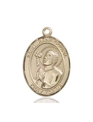 St. Rene Goupil Medal<br/>7334 Oval, 14kt Gold