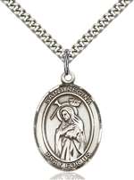 St. Regina Medal<br/>7335 Oval, Sterling Silver