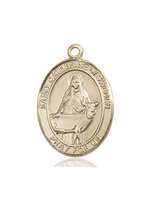 St. Catherine of Sweden Medal<br/>7336 Oval, 14kt Gold