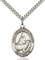 St. Catherine of Sweden Medal<br/>7336 Oval, Sterling Silver