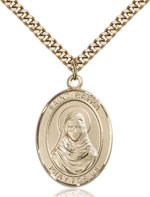 St. Rafka Medal<br/>7338 Oval, Gold Filled