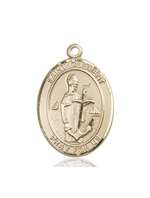 St. Clement Medal<br/>7340 Oval, 14kt Gold