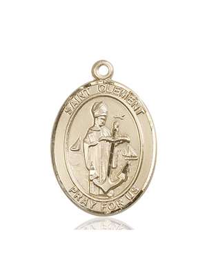 St. Clement Medal<br/>7340 Oval, 14kt Gold