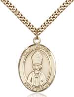 St. Anselm of Canterbury Medal<br/>7342 Oval, Gold Filled