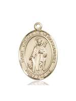 St. Catherine of Alexandria Medal<br/>7343 Oval, 14kt Gold