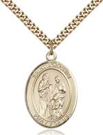 St. Joachim Medal<br/>7348 Oval, Gold Filled