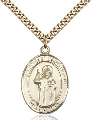 St. John Of Capistrano Medal<br/>7350 Oval, Gold Filled
