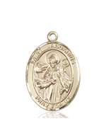 St. Januarius Medal<br/>7351 Oval, 14kt Gold