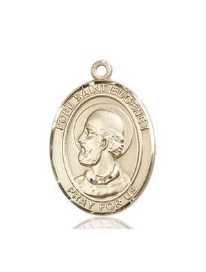 Pope Saint Eugene I Medal<br/>7352 Oval, 14kt Gold