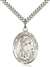 St. Adrian of Nicomedia Medal<br/>7353 Oval, Sterling Silver