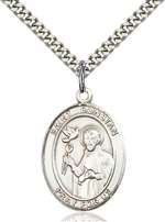 St. Dunstan Medal<br/>7355 Oval, Sterling Silver