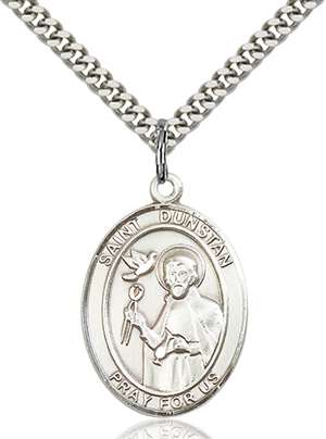 St. Dunstan Medal<br/>7355 Oval, Sterling Silver