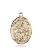 St. Eustachius Medal<br/>7356 Oval, 14kt Gold