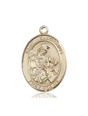 St. Eustachius Medal<br/>7356 Oval, 14kt Gold