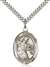 St. Eustachius Medal<br/>7356 Oval, Sterling Silver