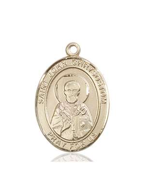 St. John Chrysostom Medal<br/>7357 Oval, 14kt Gold