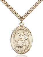 St. John Licci Medal<br/>7358 Oval, Gold Filled