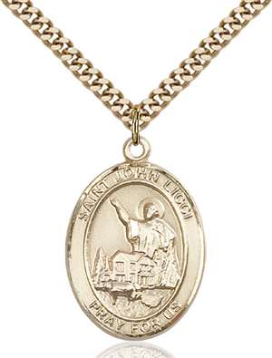 St. John Licci Medal<br/>7358 Oval, Gold Filled