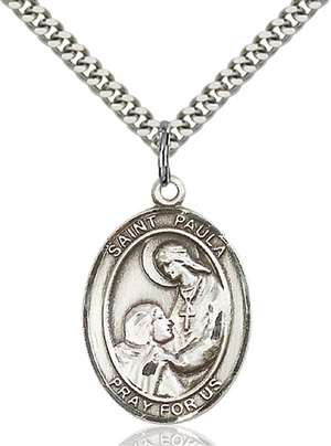 St. Paula Medal<br/>7359 Oval, Sterling Silver