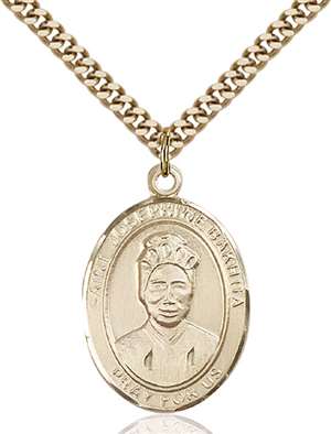 St. Joseph Medal<br/>7360 Oval, Gold Filled