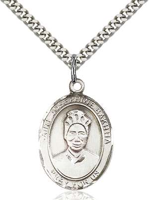 St. Joseph Medal<br/>7360 Oval, Sterling Silver