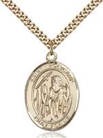 St. Polycarp of Smyrna Medal<br/>7363 Oval, Gold Filled