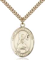 St. Frances Of Rome Medal<br/>7365 Oval, Gold Filled