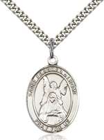 St. Frances of Rome Medal<br/>7365 Oval, Sterling Silver