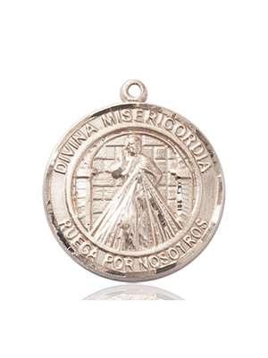 Divina Misericordia Medal<br/>7366 Spanish, Round, 14kt Gold