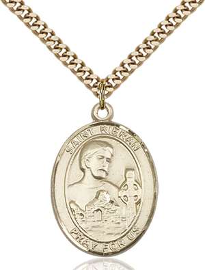 St. Kieran Medal<br/>7367 Oval, Gold Filled