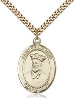 St. Philip Neri Medal<br/>7369 Oval, Gold Filled