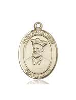 St. Philip Neri Medal<br/>7369 Oval, 14kt Gold