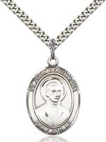 St. John Berchmans Medal<br/>7370 Oval, Sterling Silver