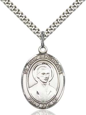 St. John Berchmans Medal<br/>7370 Oval, Sterling Silver