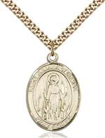 St. Juliana Medal<br/>7372 Oval, Gold Filled