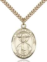 St. Andrew Kim Taegon Medal<br/>7373 Oval, Gold Filled