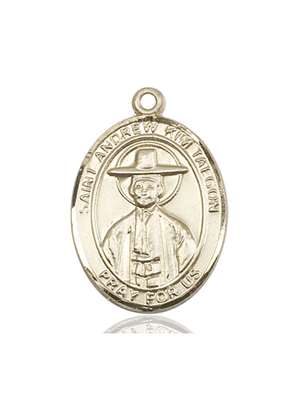 St. Andrew Kim Taegon Medal<br/>7373 Oval, 14kt Gold