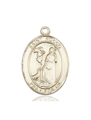 St. Rocco Medal<br/>7377 Oval, 14kt Gold